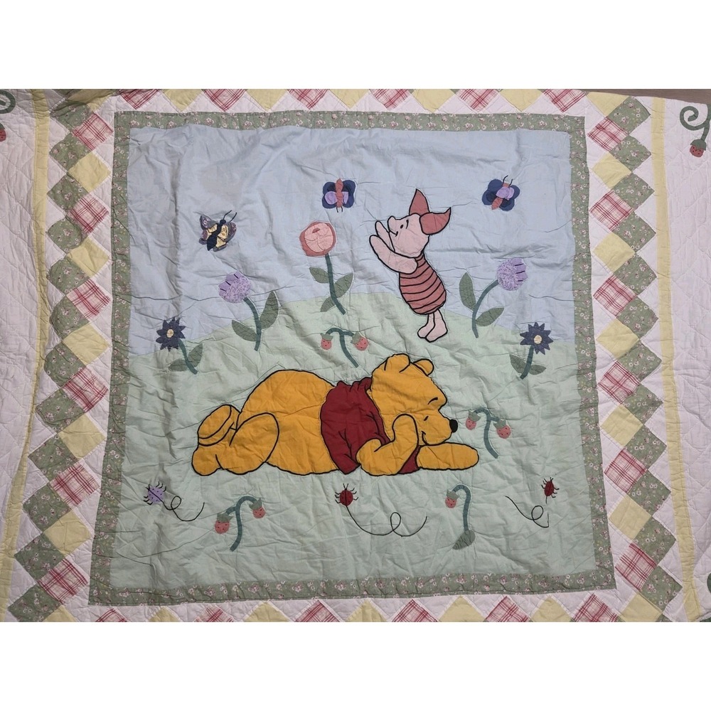 Disney Winnie The Pooh 100 Acre Wood Full Size Quilt 80"x80"
